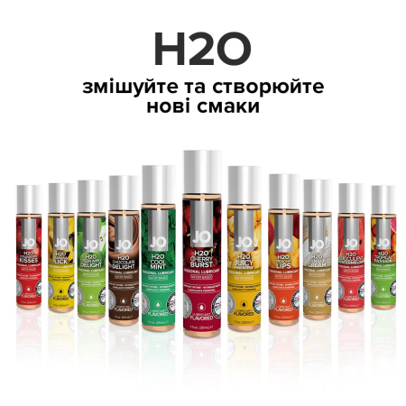 Змазка на водній основі JO H2O — Cherry Burst (30 мл) без цукру, рослинний гліцерин - фото №5