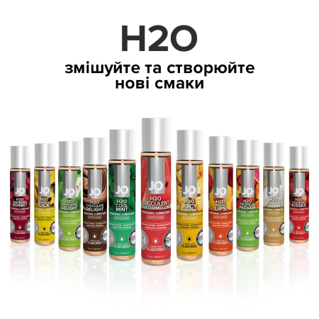 Змазка на водній основі JO H2O — Watermelon (30 мл) без цукру, рослинний гліцерин - фото №5