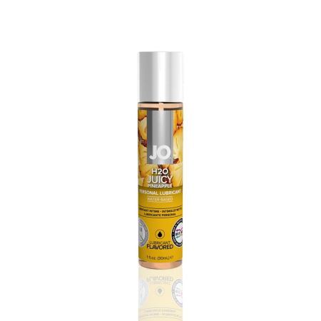 Змазка на водній основі JO H2O — Juicy Pineapple (30 мл) без цукру, рослинний гліцерин - фото