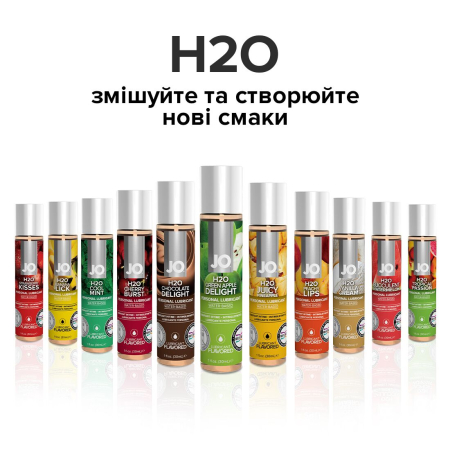 Змазка на водній основі JO H2O — Green Apple (30 мл) без цукру, рослинний гліцерин №5