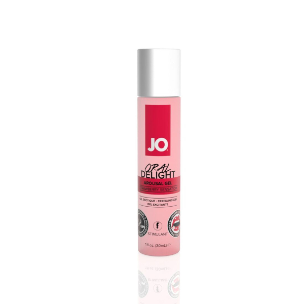 Гель для оральних пестощів JO Oral Delight — Strawberry Sensation (30 мл), ефект холод-тепло - фото