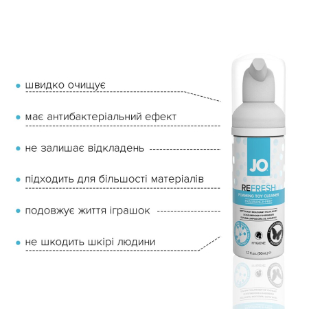 М’яка пінка для очищення іграшок JO REFRESH (50 мл), дезінфекційна, проникає глибоко №3