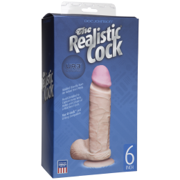Фалоімітатор Doc Johnson The Realistic Cock 6 inch White – ULTRASKYN, Vack-U-Lock, діаметр 4,3 см - - фото №2