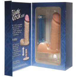 Фалоімітатор Doc Johnson The Realistic Cock 6 inch White – ULTRASKYN, Vack-U-Lock, діаметр 4,3 см - - фото №4