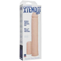 Насадка на член Doc Johnson Xtend It Kit White, подовження (до +7,6 см) і потовщення (до +1,2 см) - - фото №2