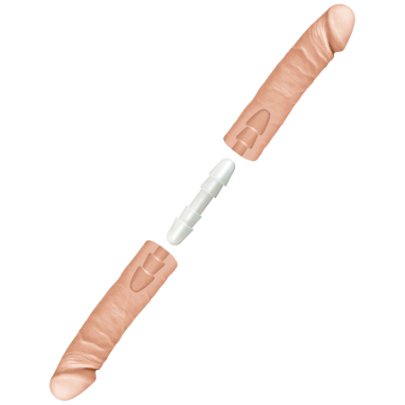 Фалоімітатор подвійний Doc Johnson The D - Double D - 16 Inch - ULTRASKYN, діаметр 4,4 см, Vack-U-Lo - фото №3