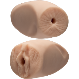 Мастурбатор двосторонній Doc Johnson Dani Daniels/Cherie Deville Ultraskyn, вагіна/попка - фото