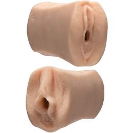 Мастурбатор двосторонній Doc Johnson Jessie Andrews / Julia Ann Ultraskyn, вагіна/вагіна - фото