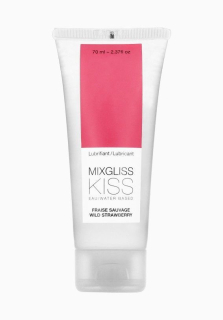 Лубрикант на водній основі MixGliss KISS Wild Strawberry (70 мл) Дика Полуничка - фото