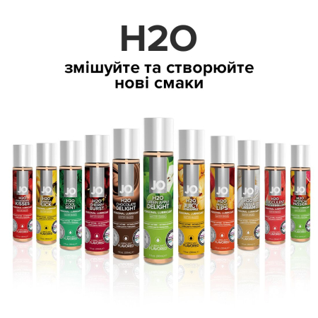 Змазка на водній основі JO H2O — Green Apple (120 мл) без цукру, рослинний гліцерин - фото №5
