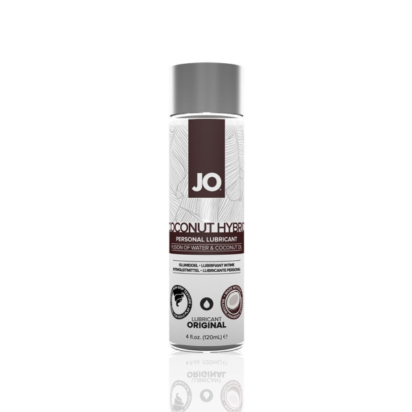 Змазка-крем з кокосовою олією JO Coconut Hybrid ORIGINAL (120 мл) біла - фото