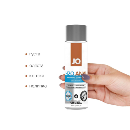 Анальна змазка JO ANAL H2O — ORIGINAL (240 мл) на водній основі, рослинний гліцерин - - фото №2