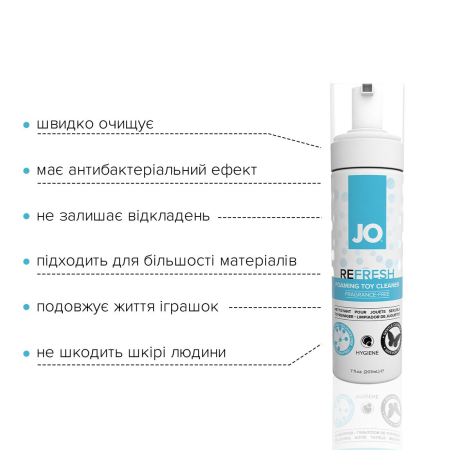 М’яка пінка для очищення іграшок JO REFRESH (207 мл) дезінфікує, проникає глибоко №3