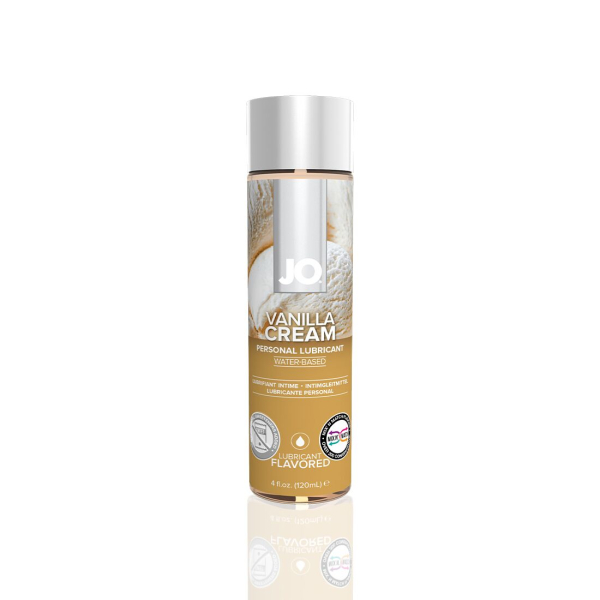 Змазка на водній основі JO H2O — Vanilla Cream (120 мл) без цукру, рослинний гліцерин - фото