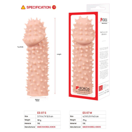 Насадка на член Kokos Extreme Sleeve ES.07 розмір M, потовщувальна, стимуляція точки G - - фото №4