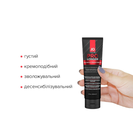 Пролонгер гель JO Prolonger Gel (60 мл) з олією перцевої м’яти, гвоздикового перцю та пачулів - фото №2