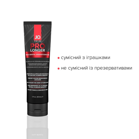 Пролонгер гель JO Prolonger Gel (60 мл) з олією перцевої м’яти, гвоздикового перцю та пачулів - фото №4