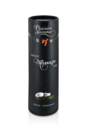 Масажна олія Plaisirs Secrets Coconut (59 мл) з афродизіаками, їстівна, подарункова упаковка №3