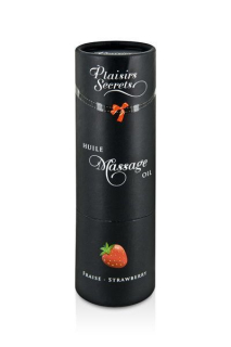 Масажна олія Plaisirs Secrets Strawberry (59 мл) з афродизіаками, їстівна, подарункова упаковка - - фото №3