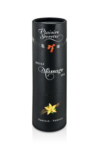 Масажна олія Plaisirs Secrets Vanilla (59 мл) з афродизіаками, їстівна, подарункове паковання - фото №3