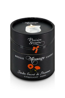 Масажна свічка Plaisirs Secrets Poppy (80 мл) подарункова упаковка, керамічний посуд - - фото №3