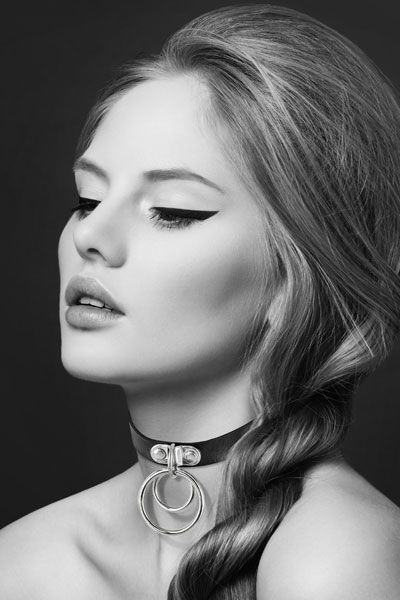 Чокер з двома кільцями Bijoux Pour Toi - TWO RINGS, екошкіра 