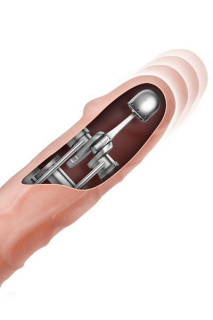 Фалоімітатор-пульсатор із вібрацією Real Body — Magic Ram, діаметр 4 см, рух вперед-назад - - фото №2