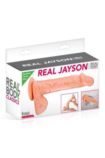 Фалоімітатор Real Body — Real Jayson Flesh, TPE, діаметр 4 см - фото №3