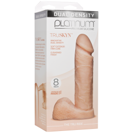 Фалоімітатор Doc Johnson Platinum TRUSKYN - The Tru Ride 8 Inch, діаметр 4,8 см, двошаровий силікон - - фото №3