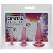 Набір анальних пробок Doc Johnson Crystal Jellies - Pink, макс. діаметр 2см - 3 см - 4 см №2