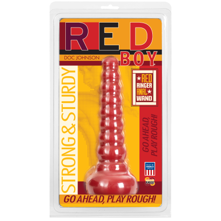 Анальна пробка-втулка Doc Johnson Red Boy - Red Ringer Anal Wand, макс. діаметр 4,5 см - фото №2