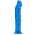 Фалоімітатор Doc Johnson Jelly Jewels Dong & Suction Cup Blue, діаметр 3,6 см, антибактеріальний ПВХ - фото