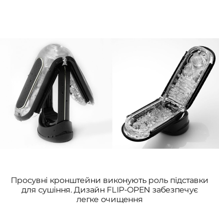 Мастурбатор Tenga Flip Zero Black, змінна інтенсивність стимуляції, розкладний - фото №6