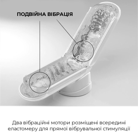 Вібромастурбатор Tenga Flip Zero Electronic Vibration White, змінна інтенсивність, розкладний - фото №3