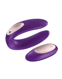 Вібратор для пар Satisfyer Double Plus Remote з пультом ДК та двома моторчиками 
