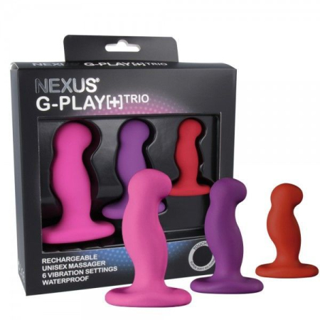 Набір вібромасажерів простати Nexus G-Play Trio Plus, макс діаметр 2,3-3,0-3,5 см, для новачків 
