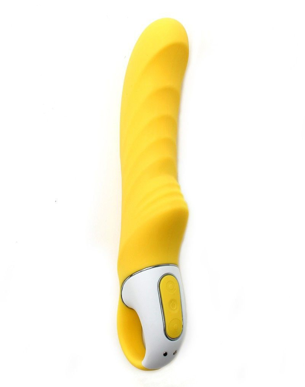 Потужний вібратор Satisfyer Vibes Yummy Sunshine з гнучким стовбуром і стимул. рельєфом, 12 режимів 