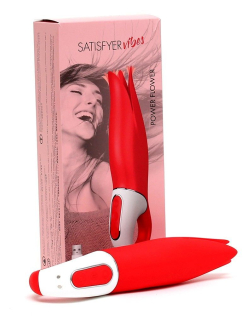 Потужний вібратор Satisfyer Vibes Flower Power з ніжними тремтливими пелюстками, 12 режимів роботи - - фото №4