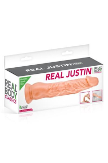 Фалоімітатор Real Body — Real Justin Flesh, TPE, діаметр 4,2 см - - фото №3