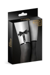 Гартер на ногу Bijoux Pour Toi - WITH BOW Black, сексуальна підв'язка з бантиком, екошкіра - фото №2