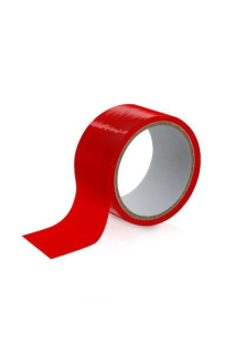 Скотч для бондажа Fetish Tentation Red (15 м), не липне до шкіри і волосків, тільки сам до себе - фото