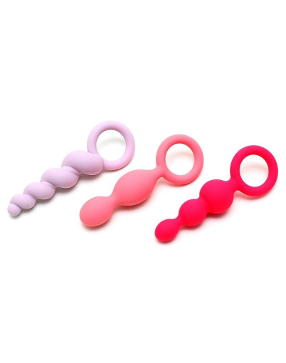 Набір анальних іграшок Satisfyer Plugs (set of 3) - Booty Call, макс. діаметр 3 см №2