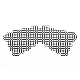 Маска на обличчя Bijoux Indiscrets - Erika Mask, вінілова, клейове кріплення, без зав'язок - фото