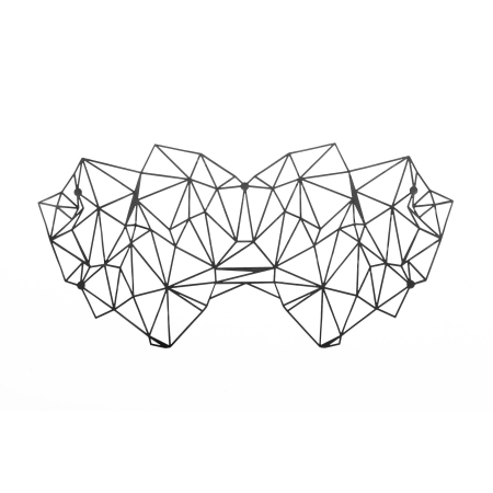 Маска на обличчя Bijoux Indiscrets - Kristine Mask, вінілова, клейове кріплення, без зав'язок - фото