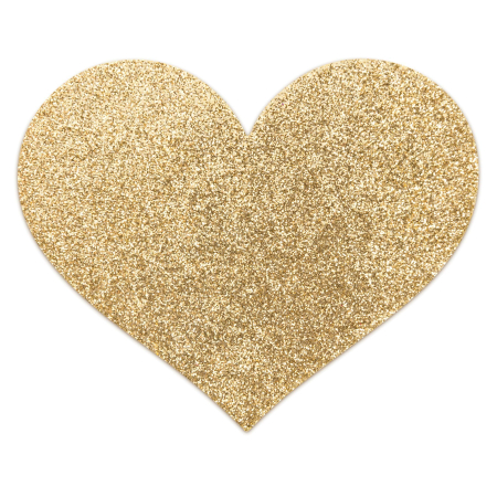 Пестіс - стикини Bijoux Indiscrets - Flash Heart Gold, наклейки на соски - фото №2