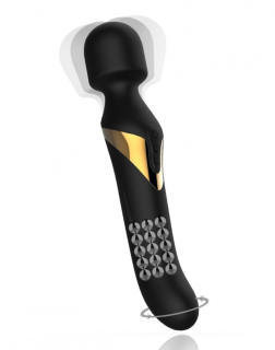 Вібромасажер 2в1 Dorcel Dual Orgasms Gold класичний масажер і вібратор з перлинним масажем - - фото №2