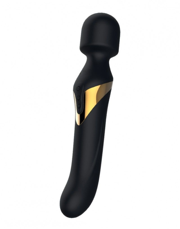 Вібромасажер 2в1 Dorcel Dual Orgasms Gold класичний масажер і вібратор з перлинним масажем - фото