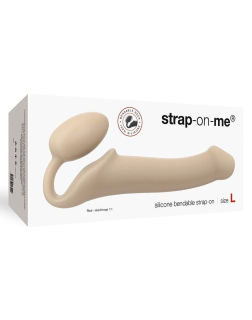 Безремінний страпон Strap-On-Me Flesh L, повністю регульований, діаметр 3,7 см - - фото №3