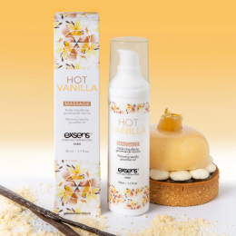 Масажна олія EXSENS Hot Vanilla 50мл розігріває, без цукру, без парабенів, їстівна - - фото №6