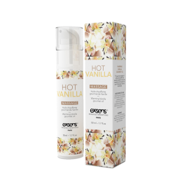 Масажна олія EXSENS Hot Vanilla 50мл розігріває, без цукру, без парабенів, їстівна - фото